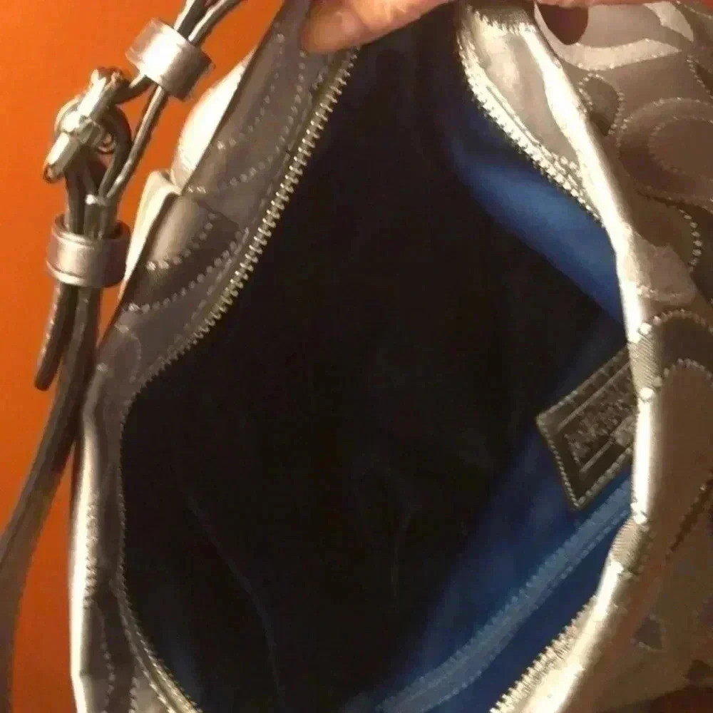 Silver & Gray Authentic Coach bag - Picture 5 of 5